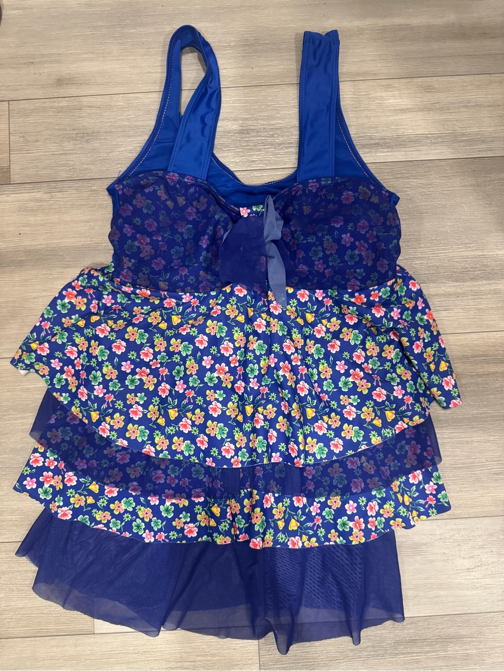 Free- Navy Floral Tiered Swim tankini